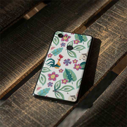 Disney Princess Moana Pua and Heihei Pattern Google Pixel 3 XL Skin